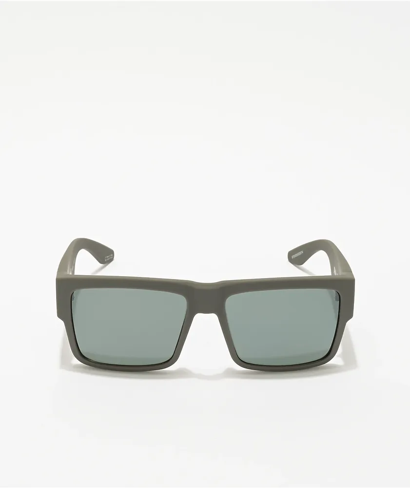 Spy Cyrus Soft Matte Dark Grey & HD Plus Gray Green Polarized Sunglasses