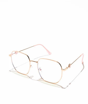 Square Metal Blue Light Glasses