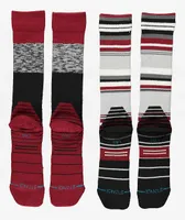 Stance Block Red & Black 2 Pack Snow Socks