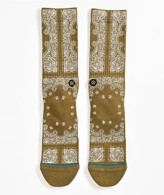 Stance Lonesome Town Brown Crew Socks