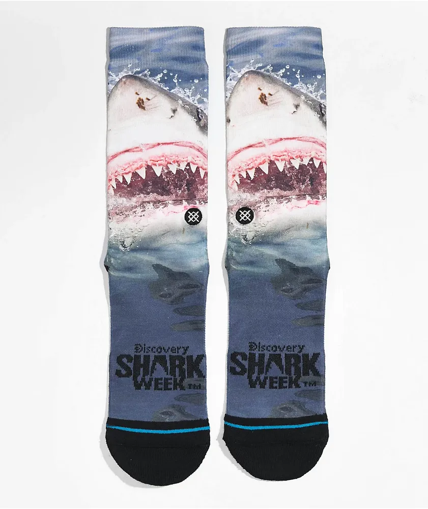 Stance x Discovery Channel Shark Week Pearly Whites Crew Socks