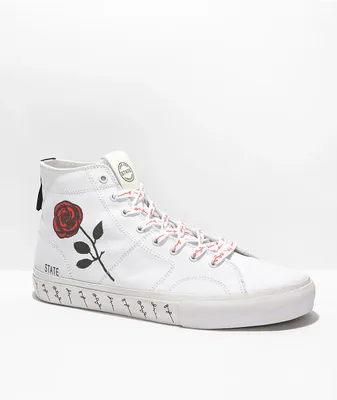 State Bushwick White & Rose Skate Shoes
