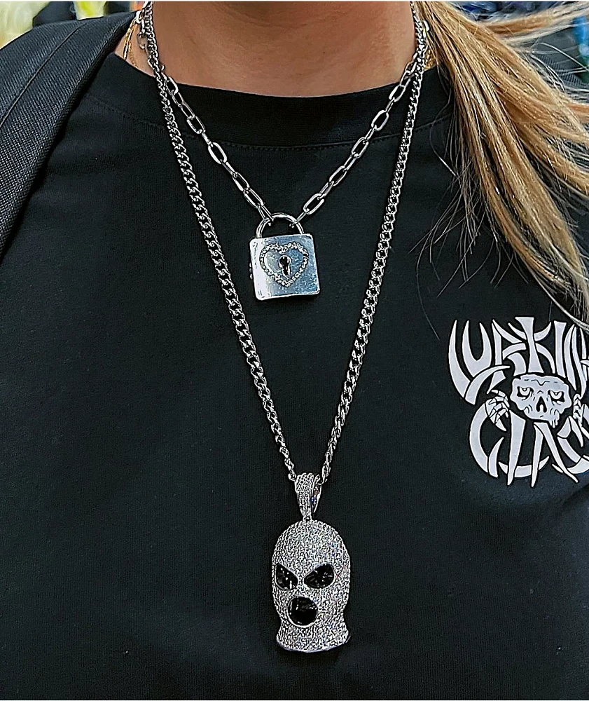 Stone + Locket Key To My Heart 20" Necklace