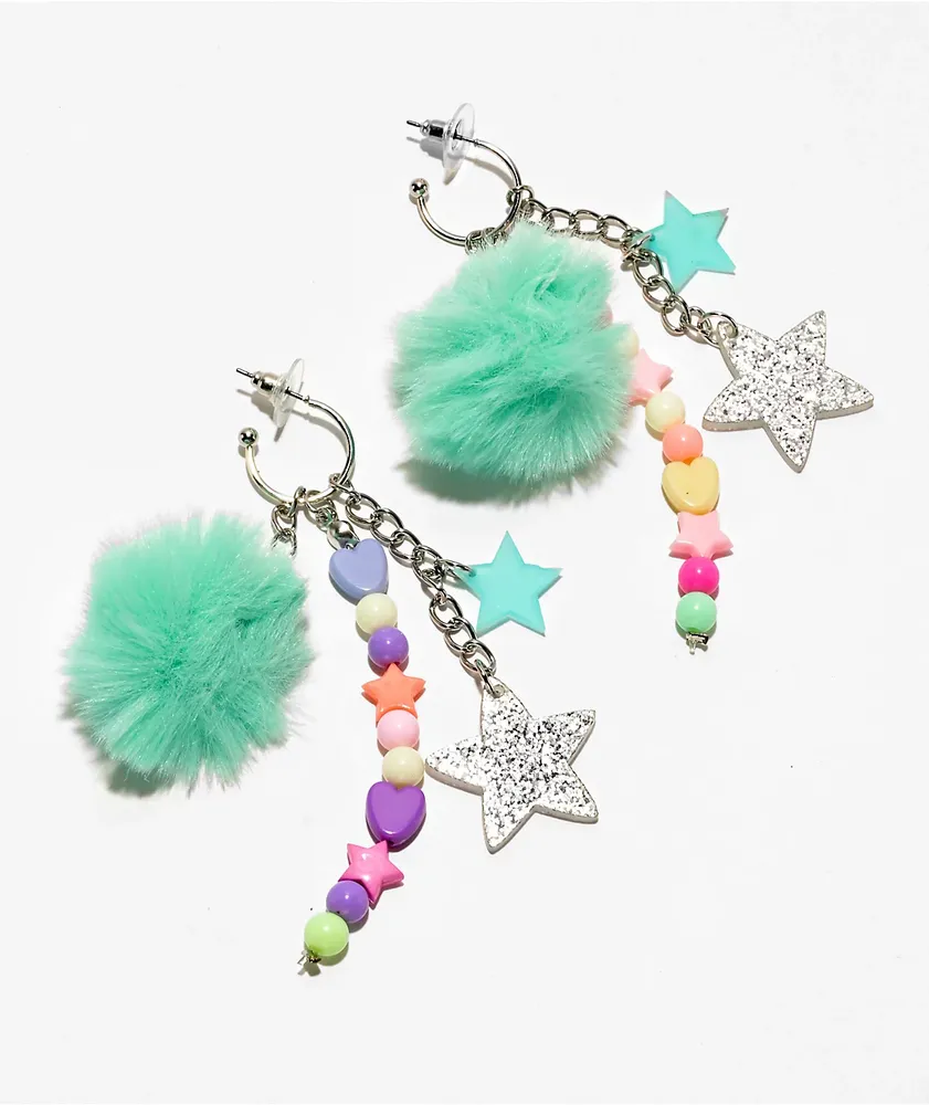 Stone + Locket Star Struck Earrings