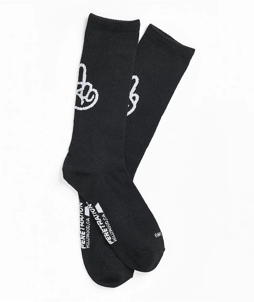 Straye Birdie Black Crew Socks