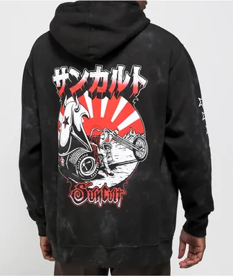 SunCult Trike Black Tie Dye Hoodie