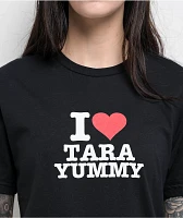 Tara Yummy I Love Tara Yummy Black T-Shirt