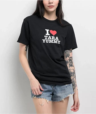 Tara Yummy I Love Tara Yummy Black T-Shirt