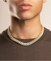 The Gold Gods 12mm Straight Edge Cuban Gold Chain Necklace