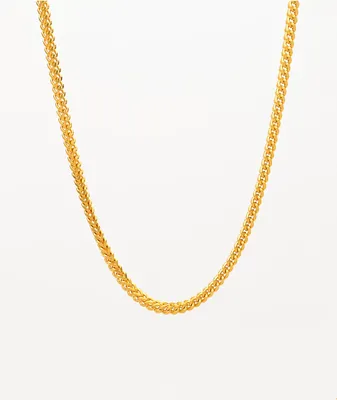 The Gold Gods 22" Yellow Gold Franco Box Chain Necklace