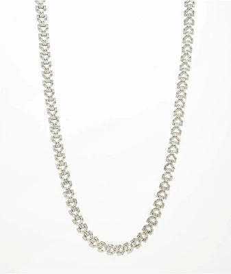 The Gold Gods Diamond Y Link 22" 8mm White Gold Necklace