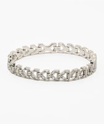 The Gold Gods Diamond Y Link 8mm White Gold Bracelet