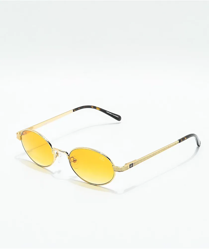 The Gold Gods The Ares Gold & Orange Gradient Sunglasses