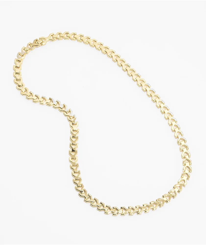 The Gold Gods Y-Link 22" Yellow Gold Necklace