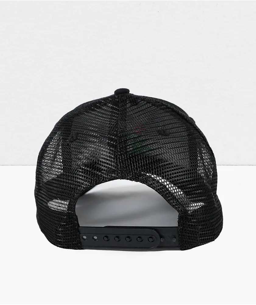 The High & Mighty Flowers Black Trucker Hat