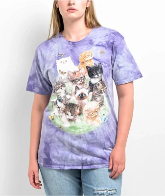 The Mountain 10 Kittens Purple Tie Dye T-Shirt