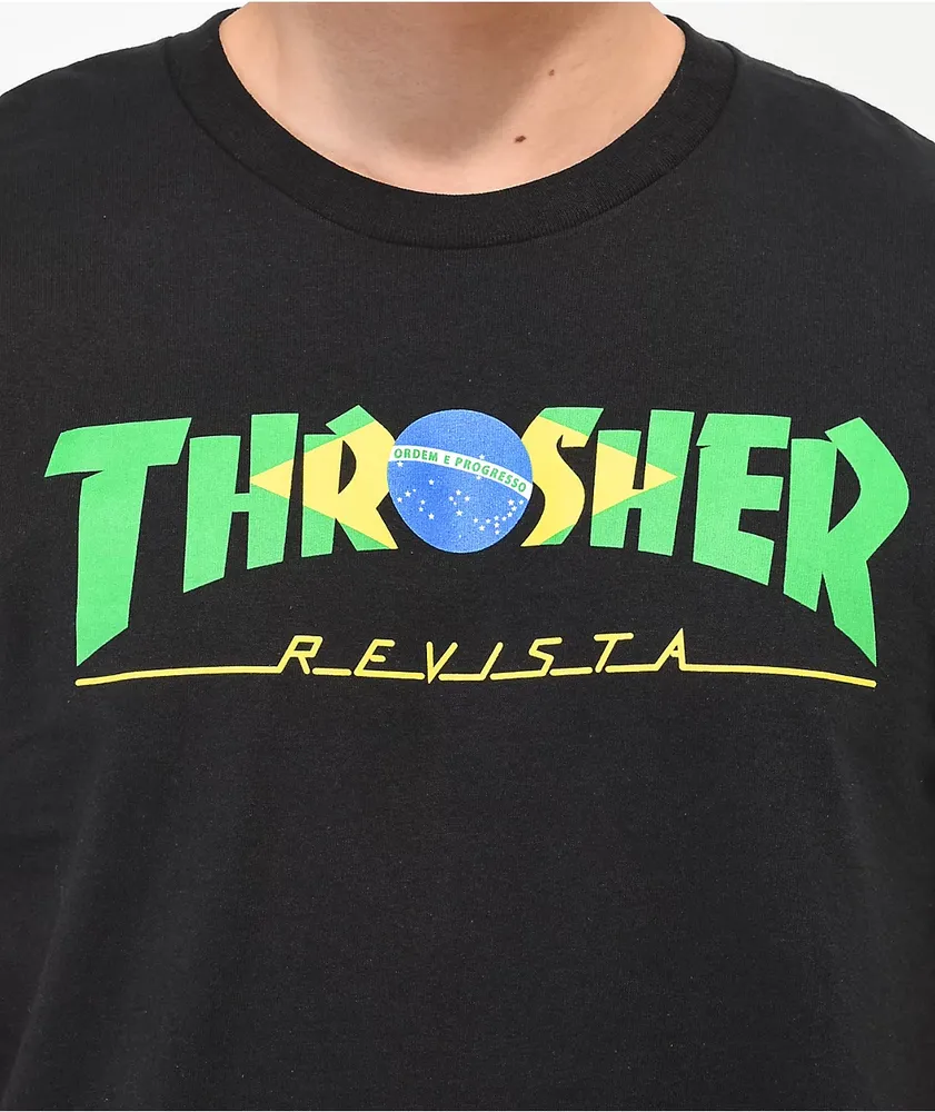 Thrasher Brazil Revista Black T-Shirt