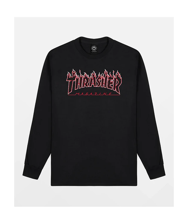 Thrasher Tshirt Thrasher Long Sleeve Flame Shop The Top Skate