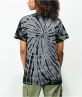 Thrasher Flame Logo Black & Grey Tie Dye T-Shirt