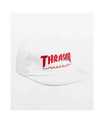 Thrasher Mag Logo White Snapback Hat