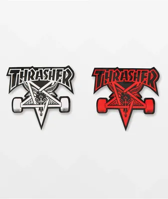Thrasher Skategoat White & Red Sticker