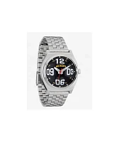 Time Teller Fisheye Silver & Black Analog Watch