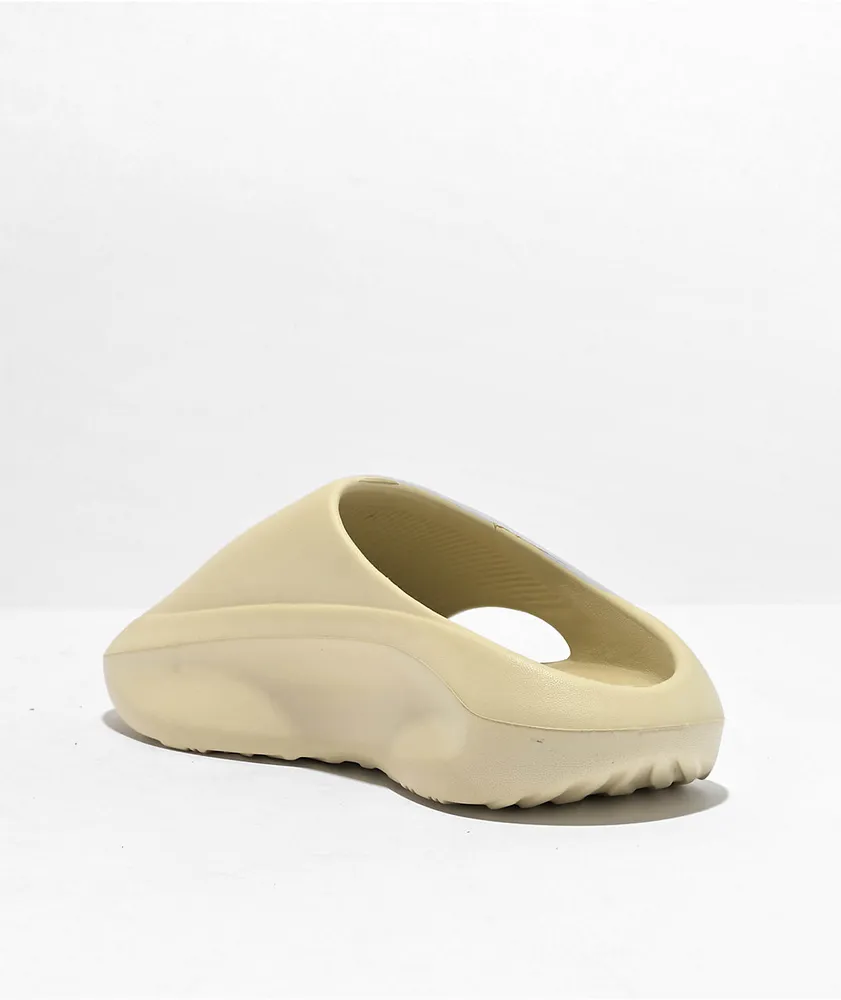 Trillium Palmer Tan & Green Slide Sandals