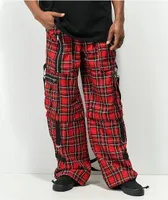 Tripp NYC Clash Baggy Red & Black Plaid Pants