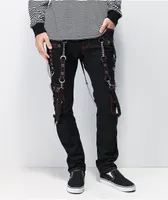 Tripp NYC No Excuses Black & Red Bondage Pants