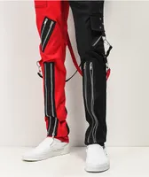Tripp NYC Split Red & Black Bondage Pants