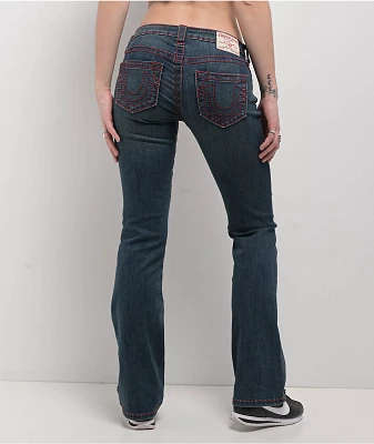 True Religion Becca Big T Twilight Indigo Mid Rise Bootcut Jeans