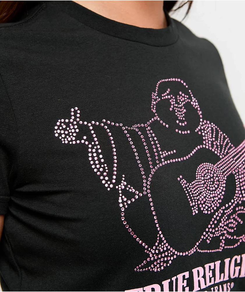 True Religion Crystal Buddha Black T-Shirt