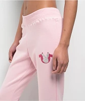 True Religion x Playboy Crystal Pink Bootcut Sweatpants
