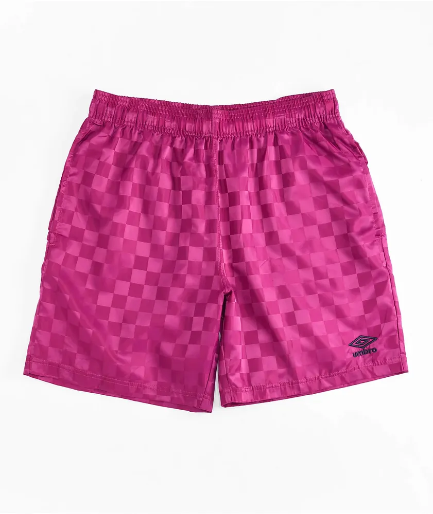 Umbro Magenta Checker Shorts