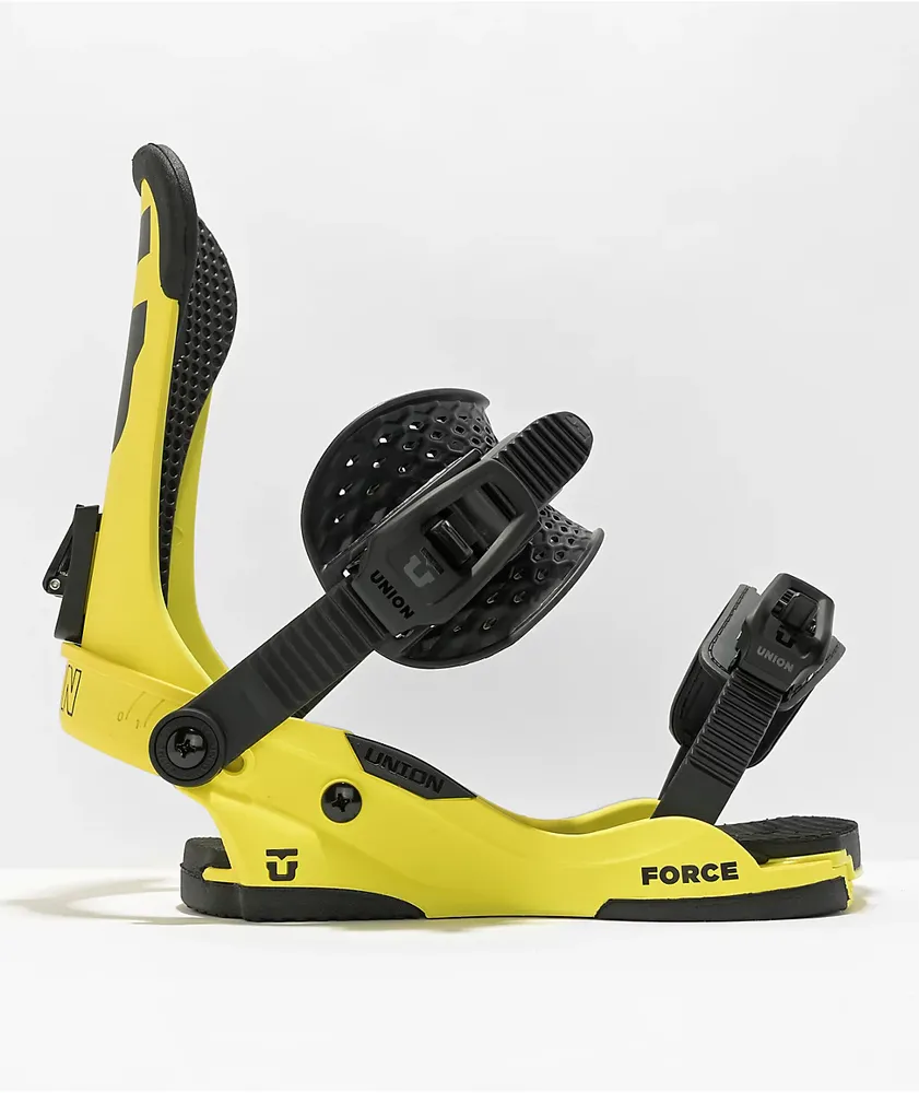 Union Force Yellow Snowboard Bindings 2023