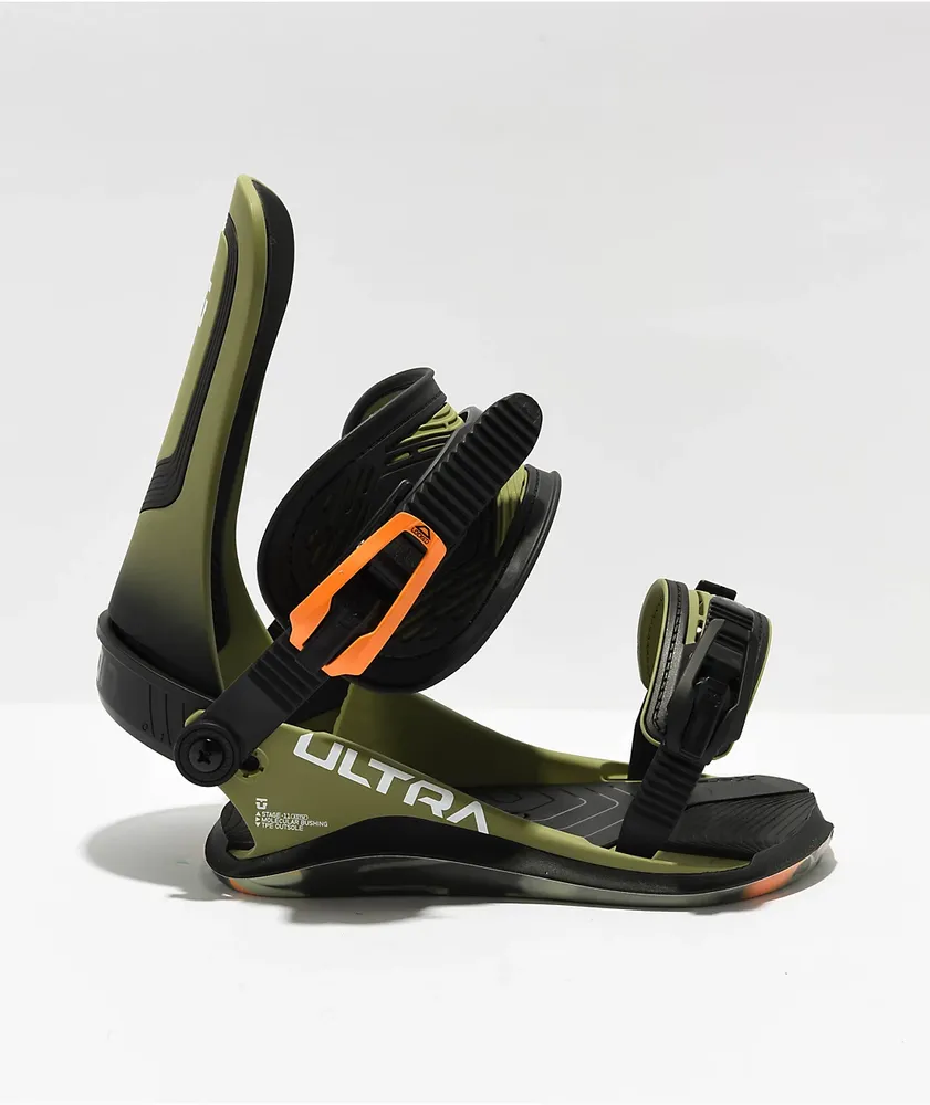 Union Ultra Army Green Snowboard Bindings 2024