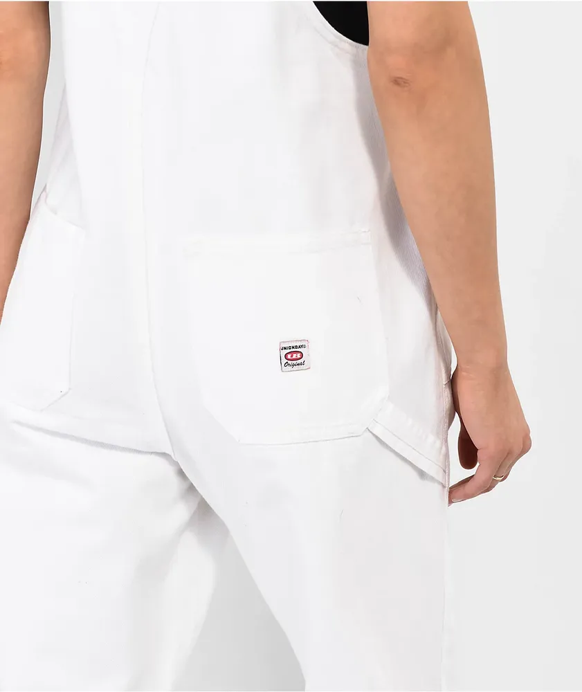 Unionbay Siouxie White Denim Overalls