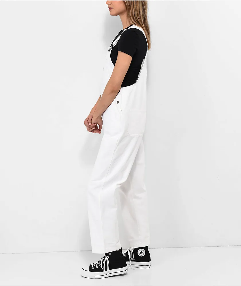 Unionbay Siouxie White Denim Overalls