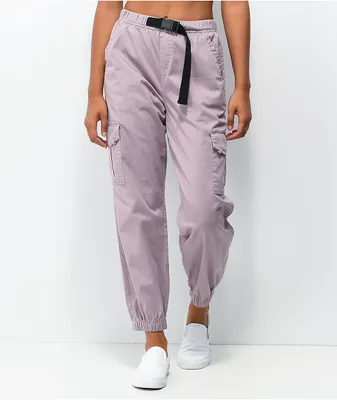 Unionbay Vaughn Lilac Belted Cargo Jogger Pants