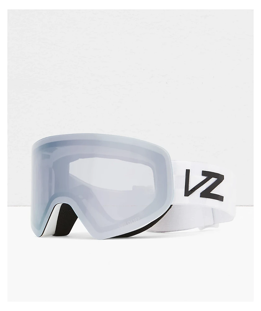VONZIPPER Encore White & White Gloss Chrome Snowboard Goggles