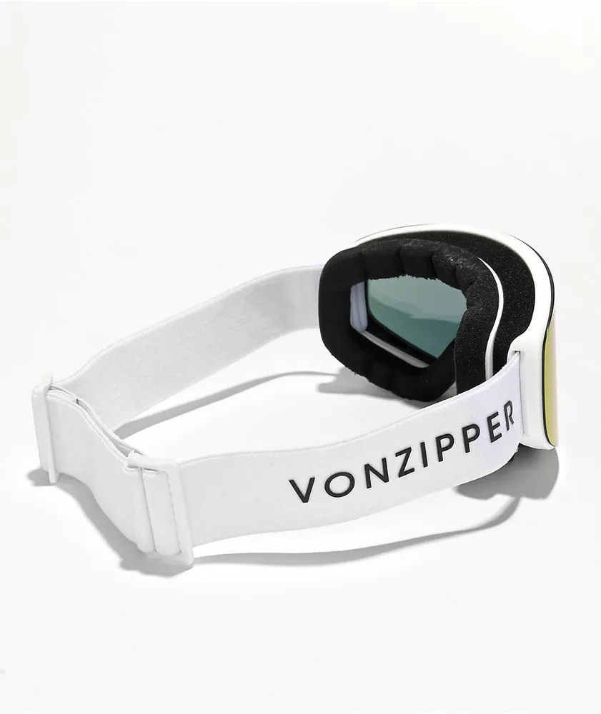 VONZIPPER Encore White Gloss & Fire Chrome Snowboard Goggles