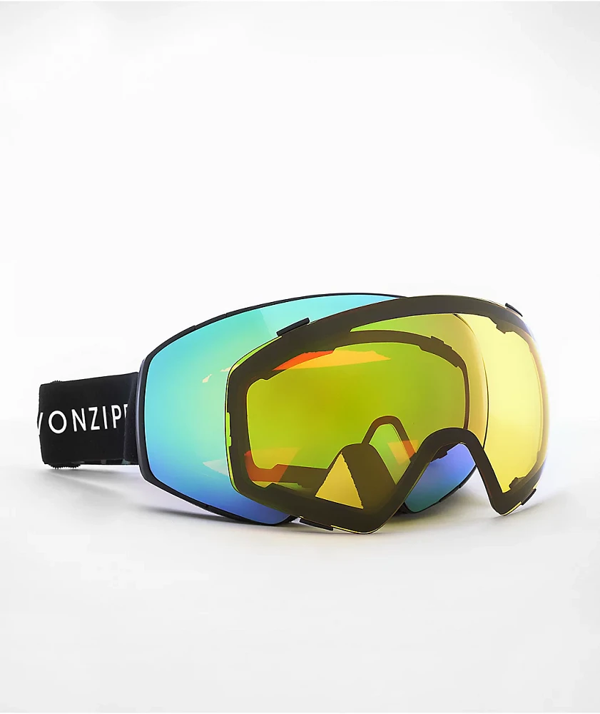 VONZIPPER Jetpack Black Gloss & Stellar Chrome Snowboard Goggles
