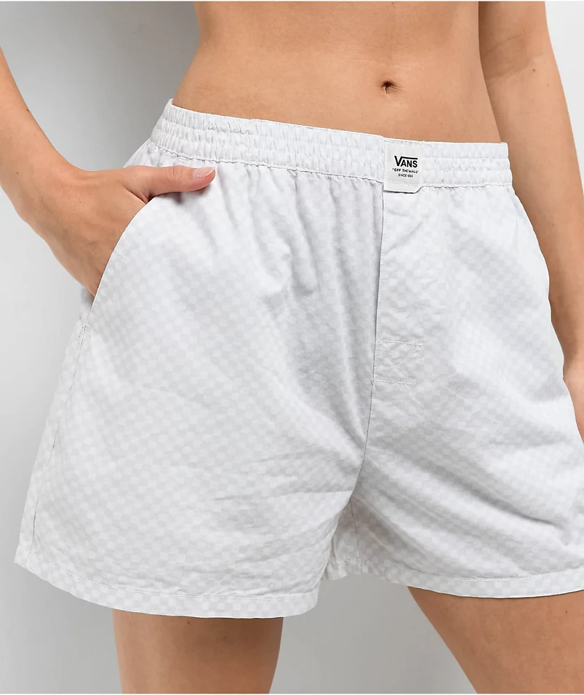 Vans Alicia Checkerboard White Boxer Shorts