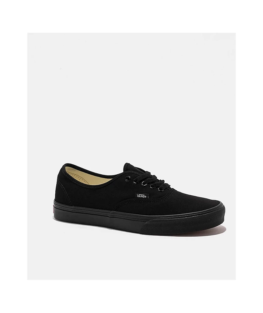 Vans Authentic Black Canvas Skate Shoes