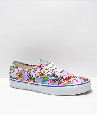 Vans Authentic Dazzling Blue & White Skate Shoes