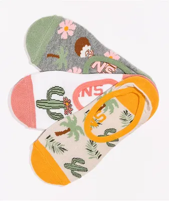 Vans Canoodle Desert 3-Pack No-Show Socks