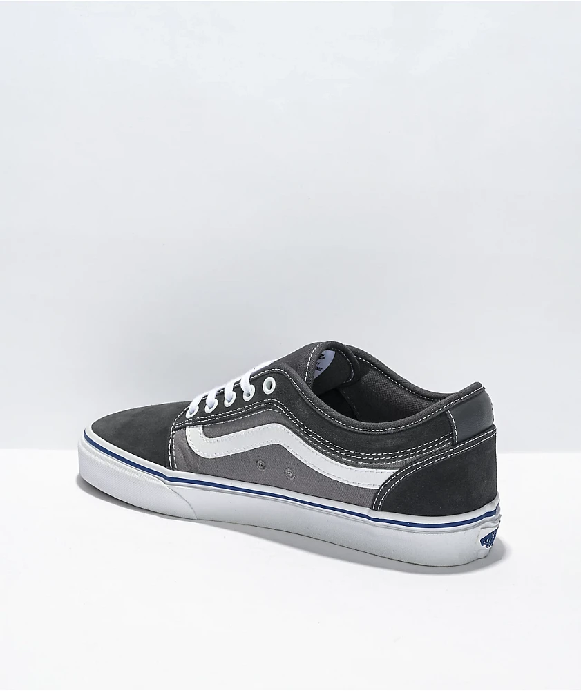 Vans Chukka Low Sidestripe Asphalt & Blue Skate Shoes