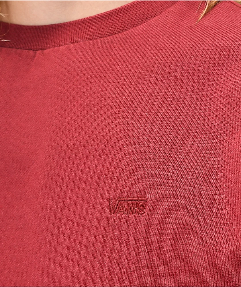 Vans Color Multiplier Overdyed Red Crew Neck Sweatshirt
