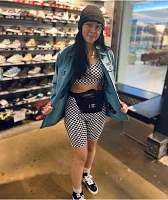 Vans Flying V Black & White Checkered Bike Shorts