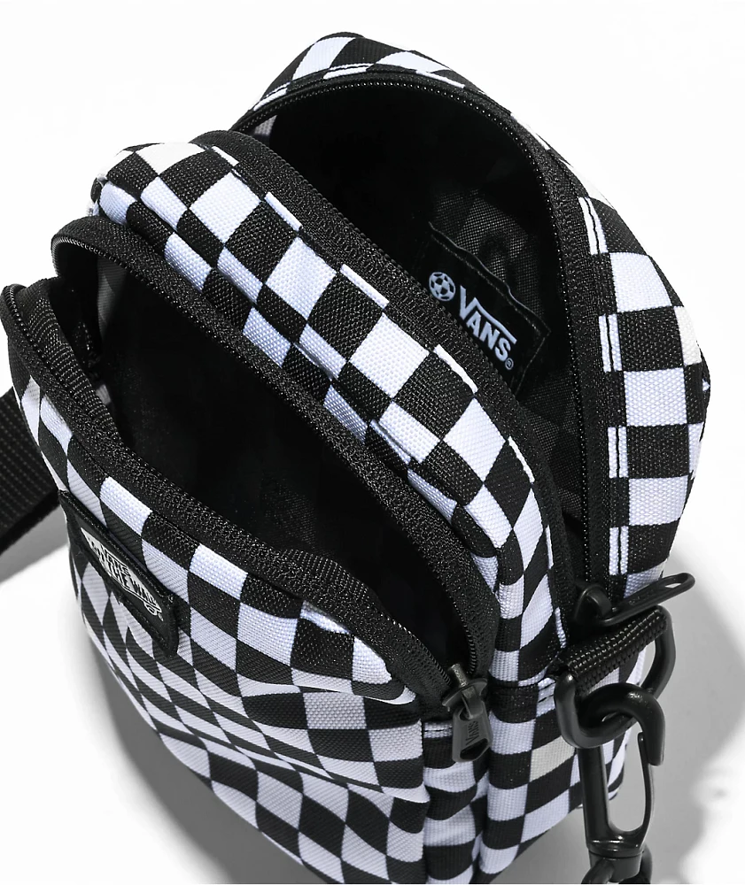 Vans Go Getter Black & White Checkered Crossbody Bag